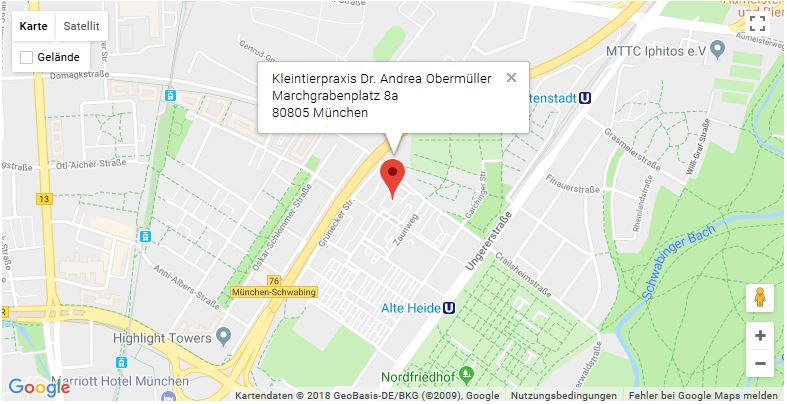 Standort der Tierarztpraxis Obermüller